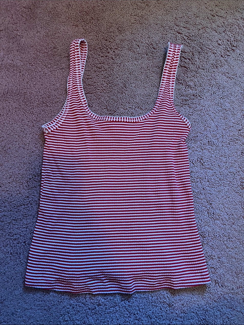 Red and White Striped Tank